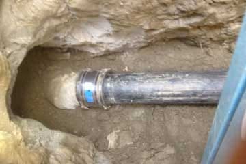 Sewer line repair project.