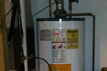 Emergency water heater replacement for small business.
